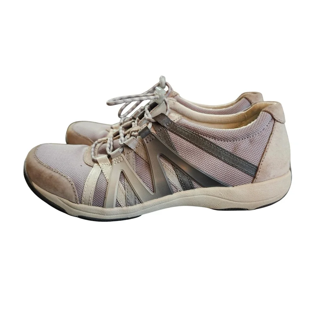 Dansko Henriette Sneakers Womens EU 40 Gray Leather Fabric Walking Comfort Shoes